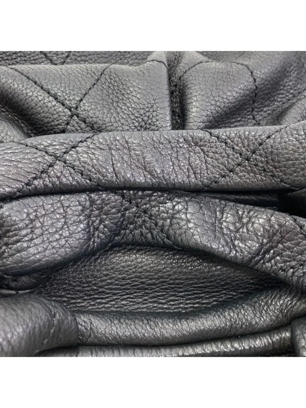 Chanel le Marais Bohler Mini Boston Quilted Silver Bag Calf
